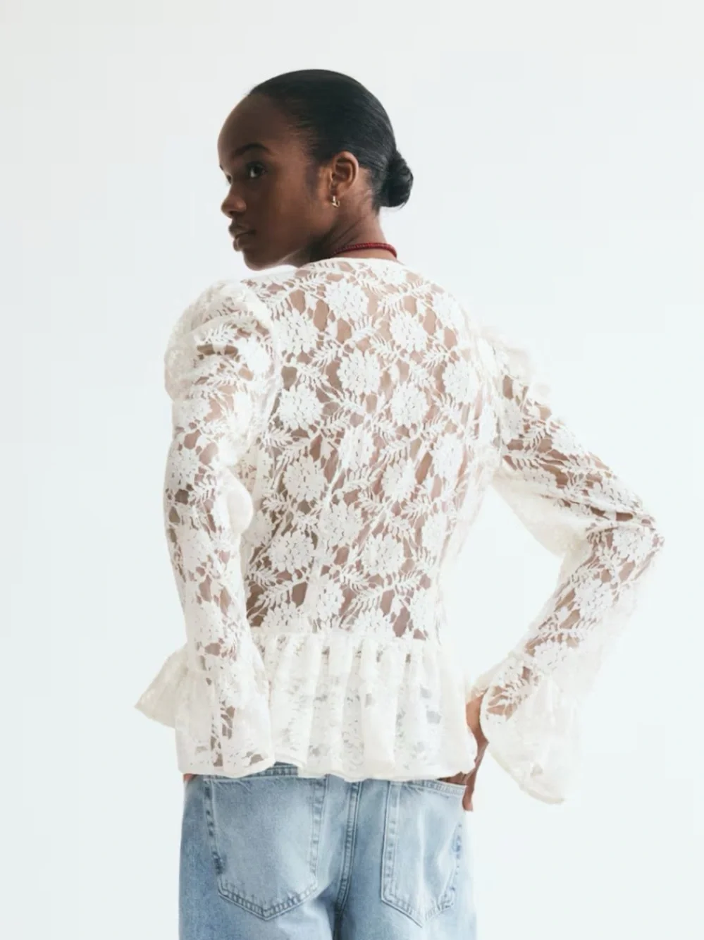 H&M blouse lace